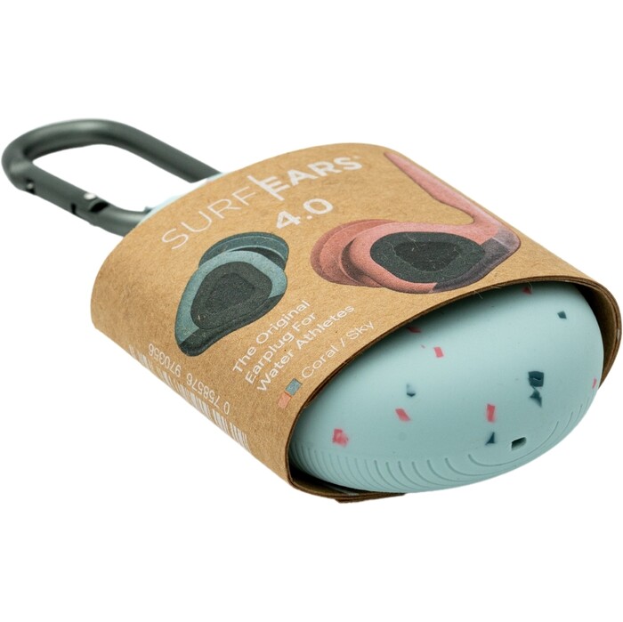 SurfEars 4.0 Ear Plugs - Coral / Sky | Watersports Outlet